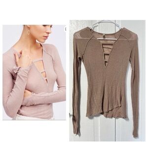 Intimately Free People Bae Bae Layering Top in camel brown size XS